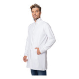 Jaleco Masculino Gola Padre Elastano Two Way Com Zíper Slim