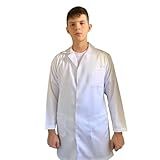 Jaleco Masculino Manga Longa Unissex Gabardine Branco P 