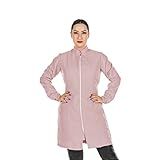 Jaleco Oxford Zíper Manga Longa Rosa Bebê Cor Rosa Bebê Tamanho GG