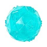 Jambo Pet  Bola TPR Diamond  Com Efeito Sonoro  Ideal Para Cães  Flexível E Macio Para A Mordida  Reduz Estresse  Tamanho E Cores Sortidas  Grande  Azul 