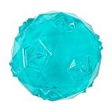 Jambo Pet Bola TPR Diamond Com Efeito Sonoro Ideal Para Cães Flexível E Macio Para A Mordida Reduz Estresse Tamanho E Cores Sortidas Pequeno Azul
