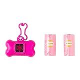 JAMBO PET Kit Saquinho E Suporte Cata Caca Para Cachorro 2 Rolos Prático Higiênico E Resistente Mais Tranquilidade Para Passear Com Seu Pet Diversas Cores Rosa 