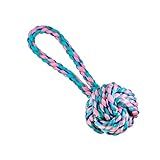 JAMBO PET Mordedor Bola De Corda Com Alça Divertido E Resistente Interativo Ideal Para Puxar Tamanho Pequeno Para Cães