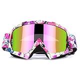 JAMIEWIN Óculos De Motocross - ATV Dirt Bike Motocicleta UTV MX Offroad Óculos De Equitação Com Lentes Anti-UV- à Prova De Poeira- Anti-neblina Para Homens- Mulheres- Jovens E Crianças