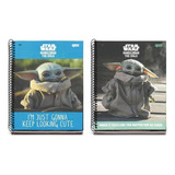 Jandaia Star Wars Universitario Caderno Espiral Universitario Capa Dura 160 Folhas Listradas 10 Assuntos Kit X 2 27 5cm X 23 1cm Star Wars Baby Yoda Keep E 50 Years Cor Única