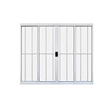 Janela 4 Folhas De Correr C Grade 1 00 X 1 50 Aluminio Branco Linha Modular Hale