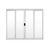 Janela 4 Folhas De Correr S Grade 1 00 X 1 00 Aluminio Branco Linha Modular Hale