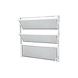 Janela Basculante Abertura Central Exclusivo 1 Seção Vidro Mini Boreal 40x40cm Crv Portas E Janelas