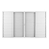 Janela De Alumínio Veneziana De Correr 100x120cm 6 Folhas 2 Fixas Com Vidro Liso Linha Soft MGM