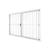 Janela De Correr Abertura Direita Exclusiva 2 Folhas Grade Vidro Liso 100x150cm Crv Portas E Janelas
