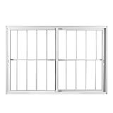 Janela De Correr De Alumínio 2 Folhas Com Grade MGM Soft 100x100cm Branco Janela De Correr De Alumínio 2 Folhas Com Grade Soft 100x100cm Branco MGM