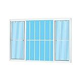 Janela De Correr De Alumínio MGM 4 Folhas Com Grade Soft 100x150cm Branco