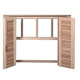 Janela Guilhotina Com Ferragem JE821 Esel 100cmx140cmx12cm Natural