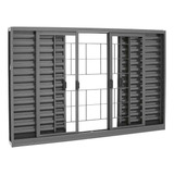 Janela Veneziana Grade Quad Aço 100x120cm Belfort Sasazaki
