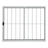 Janela Vitro 2 Folhas 100x120 C grade Alumínio Branco