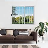 Janela Vitrô De Alumínio 2 Folhas 100 X 100cm Modular Com Grade Esquadrias Bergamo Branco