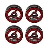 Jantes De Veículo De Controle Remoto 4 Peças De Fibra De Carbono Rc Aro De Roda Tampa Traseira De Liga De Alumínio Para RR10 Para Modelo 1 10 Crawler Vermelho 