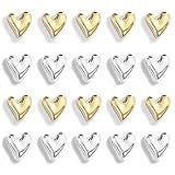 Janvelle 20 Peças Ímãs De Geladeira De Ouro Bonito Coração De Amor ímãs Decorativos Prata ímãs De Geladeira Pequeno Conjunto De ímãs De Cozinha Para Casa Decoração Magnética Colorida Para Quadro
