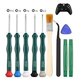 JAOYSTII Conjunto De Chaves De Fenda T6 T8 T9 T10 Xbox One Kits De Ferramentas De Reparo De Chave De Fenda Torx 9 Em 1 Para Controle Xbox One Xbox 360 PS3 PS4 PS5 Incluindo Pincel Pinças E