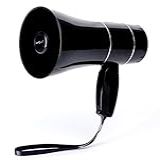 Japomizuno Alto Falante Megafone Bullhorn Recarregável Com Gravação 240 Sirene Leitor De U Disk Bateria Recarregável Incluída Preto