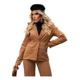 Jaqueta Blazer Jeans Feminino