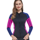 Jaqueta Blusa Feminina Neoprene Longa 2mm Surf Natação Praia