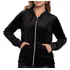 Jaqueta Blusa Feminino Casaco Plush Com Capuz, Ziper E Bolso