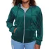 Jaqueta Blusa Feminino Casaco Plush Com Capuz, Ziper E Bolso