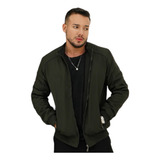 Jaqueta Bomber Sarja Dupla Face Masculina C Zíper