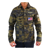 Jaqueta Camuflada Militar De Sarja Verde Exercito Eua Moda