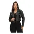 Jaqueta Casaco Blazer Feminino Couro Fake Pu Inverno Zíper