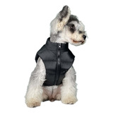 Jaqueta Casaco Colete Puffer Pet Cachorro Gato Inverno Preto