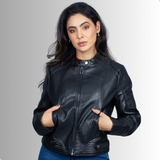 Jaqueta Casaco Feminina Couro