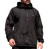 Jaqueta Corta Vento Forrada Masculina Impermeavel Liso Capuz