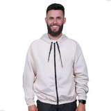 Jaqueta Corta Vento Masculina Lisa Capuz Zíper Techmalhas