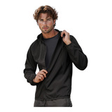 Jaqueta Corta Vento Masculino Liso Forro Capuz Casaco Blusa
