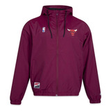 Jaqueta Corta Vento New Era Classic Chicago Bulls Nba Bordô