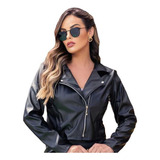 Jaqueta Couro Ecológico Feminino Blusa De Frio Donna Martins