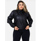 Jaqueta Couro Jaquetinha Feminina Plus Size