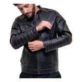 Jaqueta Couro Legitimo Masculina Motoqueiro Personalizada