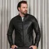 Jaqueta Couro Legítimo Masculina Slim Preta New Racer