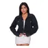 Jaqueta Cropped Jeans Com Barra Moda Feminina Ceas Modas