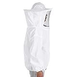 Jaqueta De Apicultura Poliéster Branco Profissional Resistente Jaqueta Protetora De Apicultura Proteção Eficaz Véu De Chapéu Redondo Para A Maioria Dos Adultos Equipamento