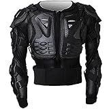 Jaqueta De Armadura De Corpo Inteiro Para Motocicleta Camisa De Proteção Para Coluna No Peito Equipamento De Proteção Para Motocross Motos Protetor Para Adultos Preta M