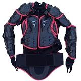 Jaqueta De Armadura De Corpo Inteiro Para Motocicleta Camisa De Proteção Para Coluna No Peito Equipamento De Proteção Para Motocross Motos Protetor Para Adultos Vermelho 2GG
