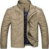 Jaqueta De Chuva JMSUN Masculina Estilo Militar Impermeável Leve Para Esportes Corrida Caminhada E Ciclismo à Prova De Vento Casaco Fino Cáqui Claro G