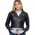 Jaqueta De Couro Cropped Estilo Perfecto Estilo Moda 