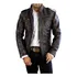 Jaqueta De Couro Legítimo Cafe Racer Vintage Casual E Moto