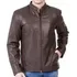 Jaqueta De Couro Masculina Casual Slim Fit 100% Legítimo 