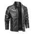 Jaqueta De Couro Masculina Slim Forrada